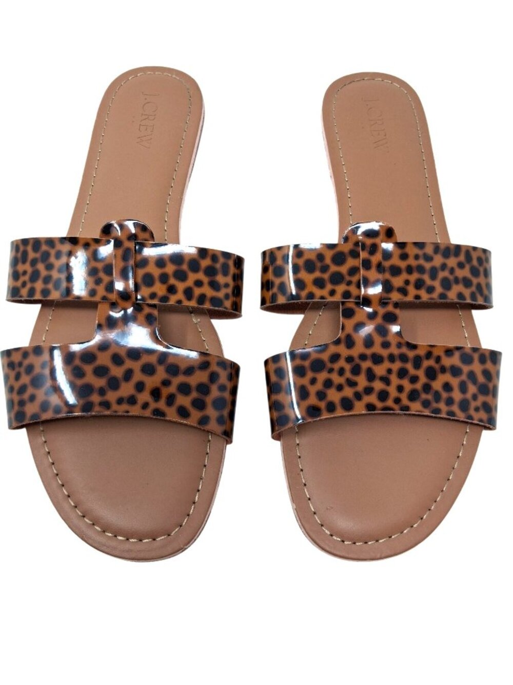 J. Crew Tortoise Beachside Slide Sandals Size 9